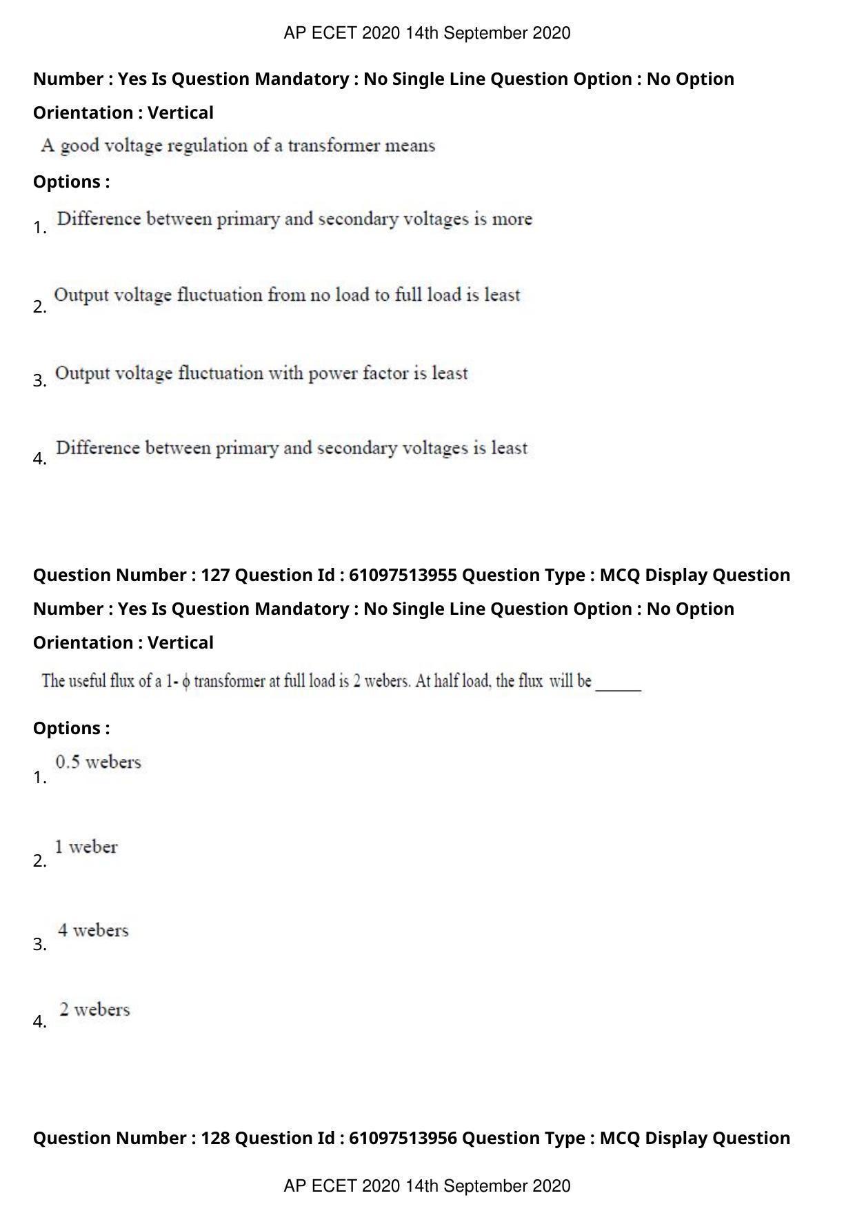 AP ECET 2020 - Electrical and Electronics Engineering (Preview) Question Paper With Preliminary Keys - Page 69