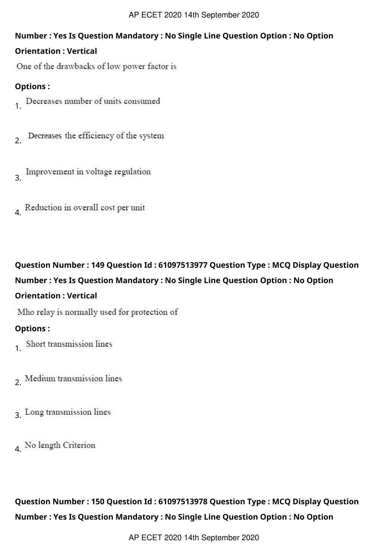 AP ECET 2020 - Electrical and Electronics Engineering (Preview) Question Paper With Preliminary Keys - Page 80