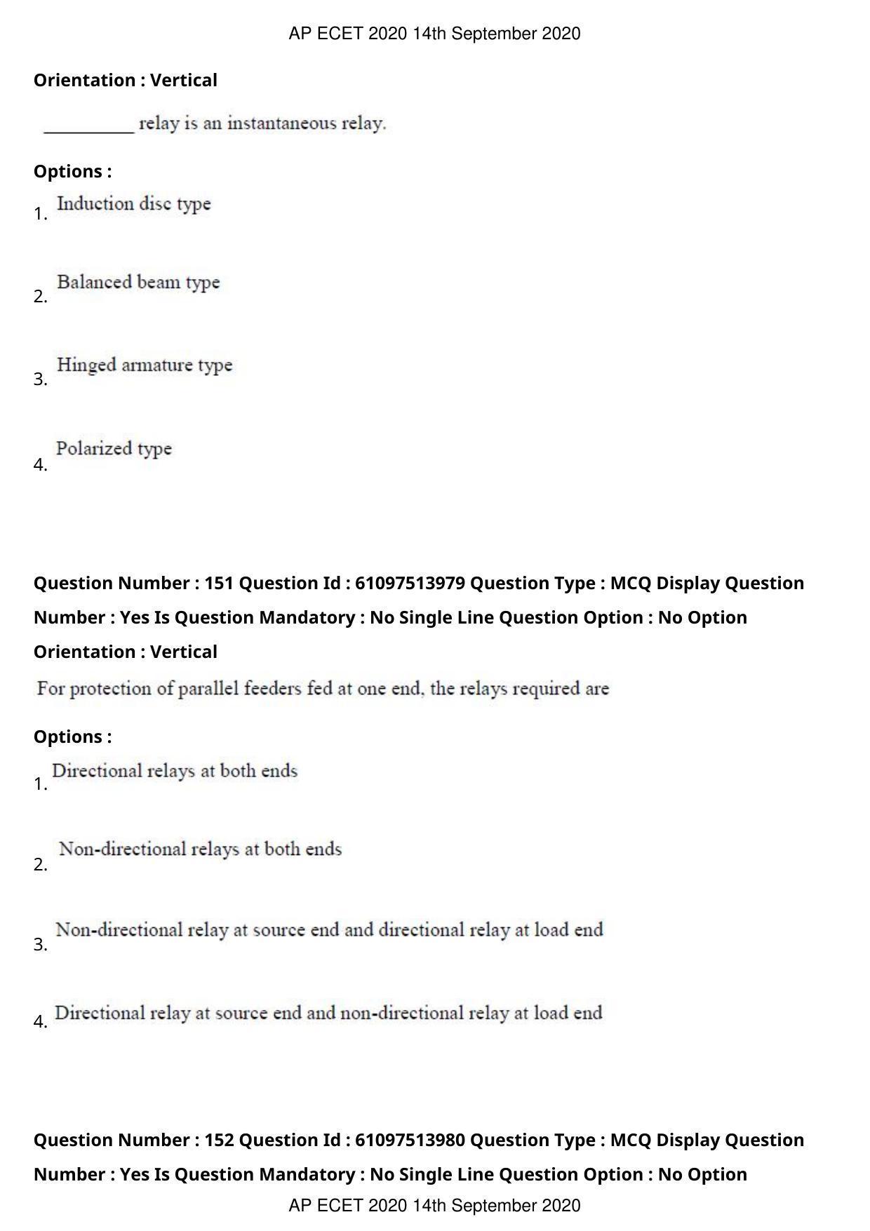 AP ECET 2020 - Electrical and Electronics Engineering (Preview) Question Paper With Preliminary Keys - Page 81