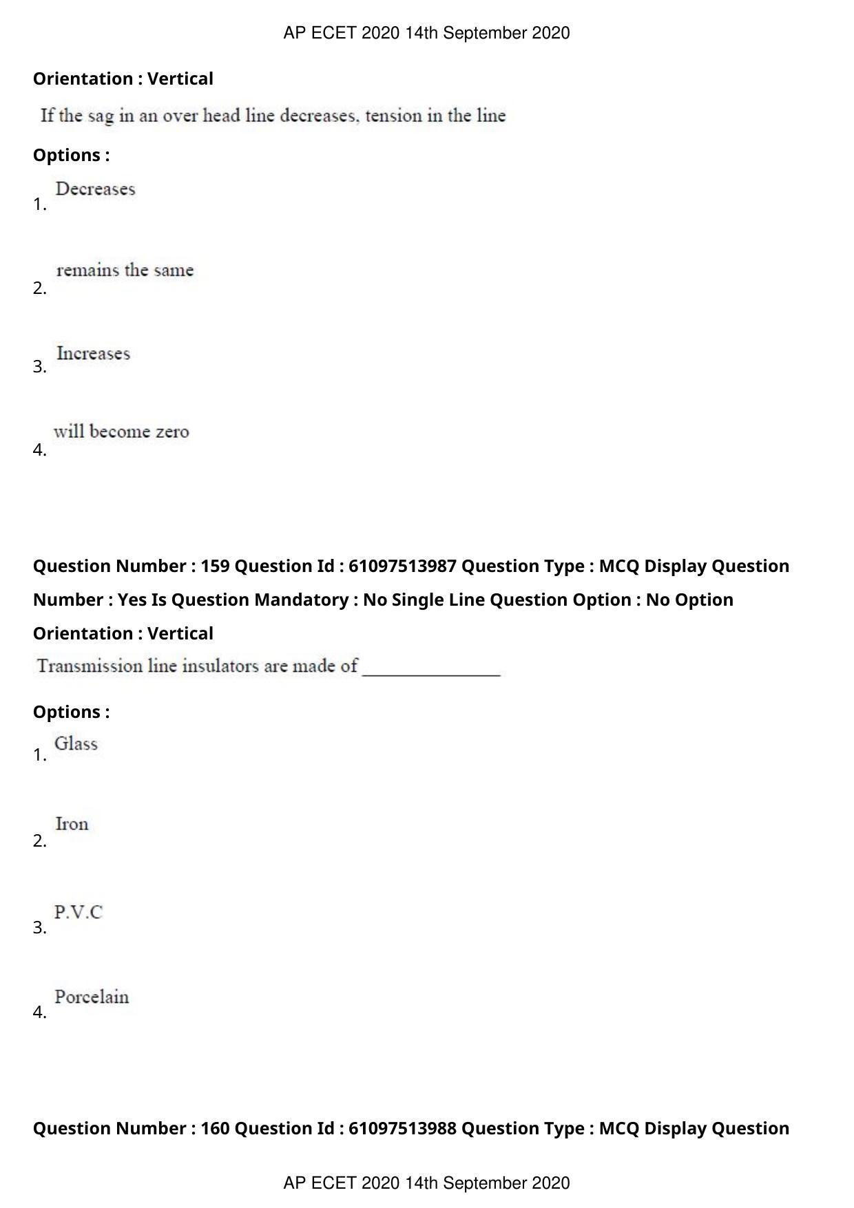 AP ECET 2020 - Electrical and Electronics Engineering (Preview) Question Paper With Preliminary Keys - Page 85