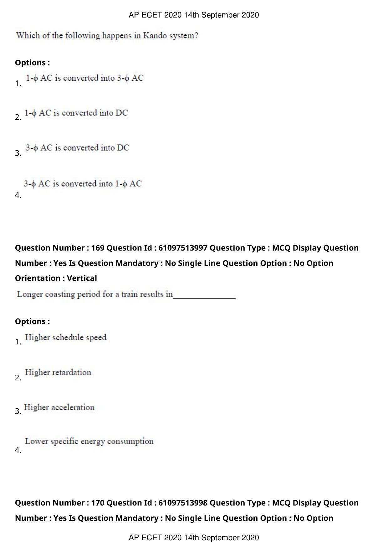 AP ECET 2020 - Electrical and Electronics Engineering (Preview) Question Paper With Preliminary Keys - Page 90