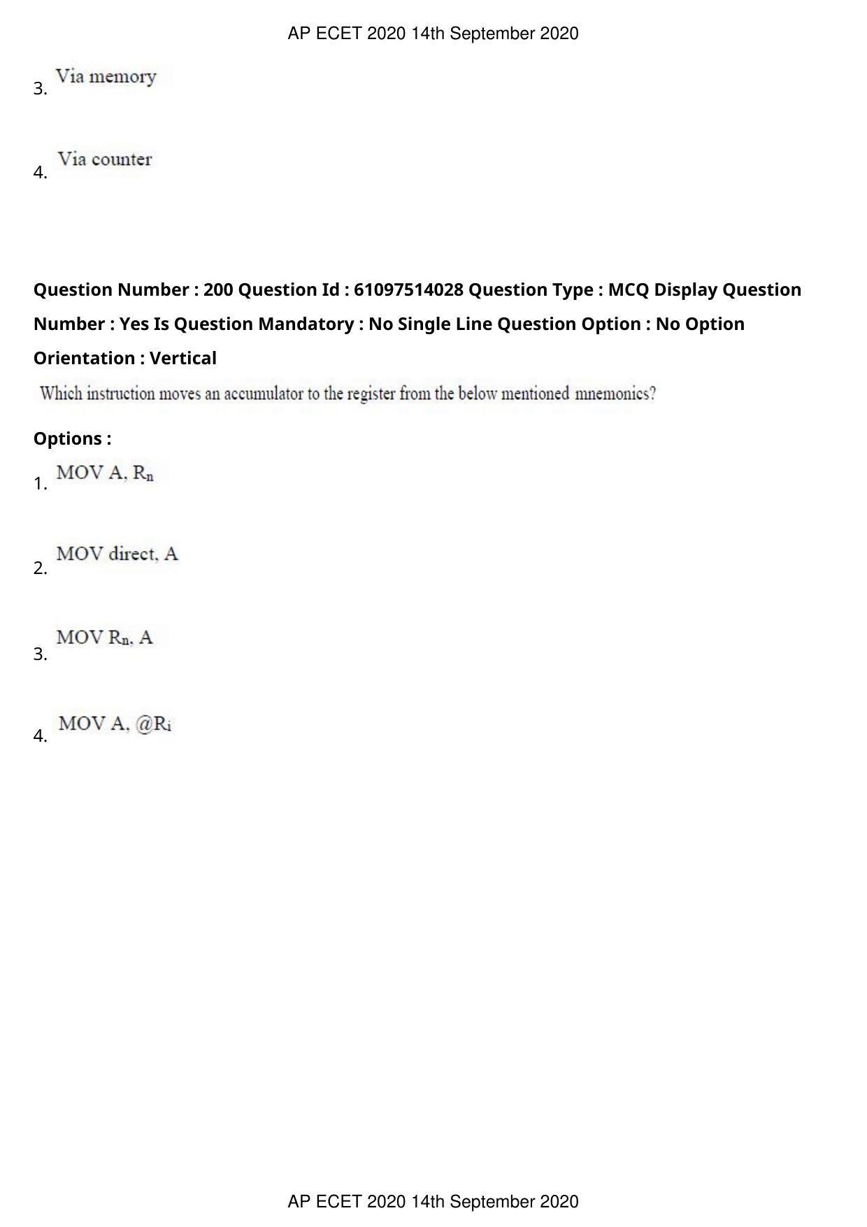 AP ECET 2020 - Electrical and Electronics Engineering (Preview) Question Paper With Preliminary Keys - Page 106