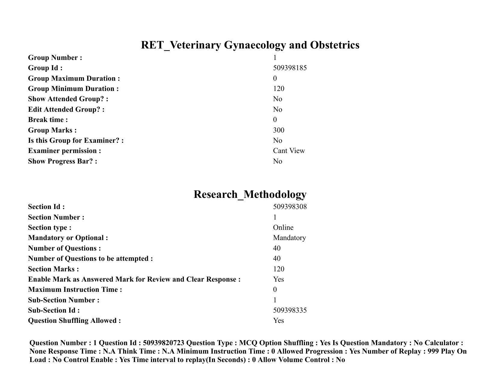 BHU RET Veterinary Gynaecology and Obstetrics 2021 Question Paper - Page 2