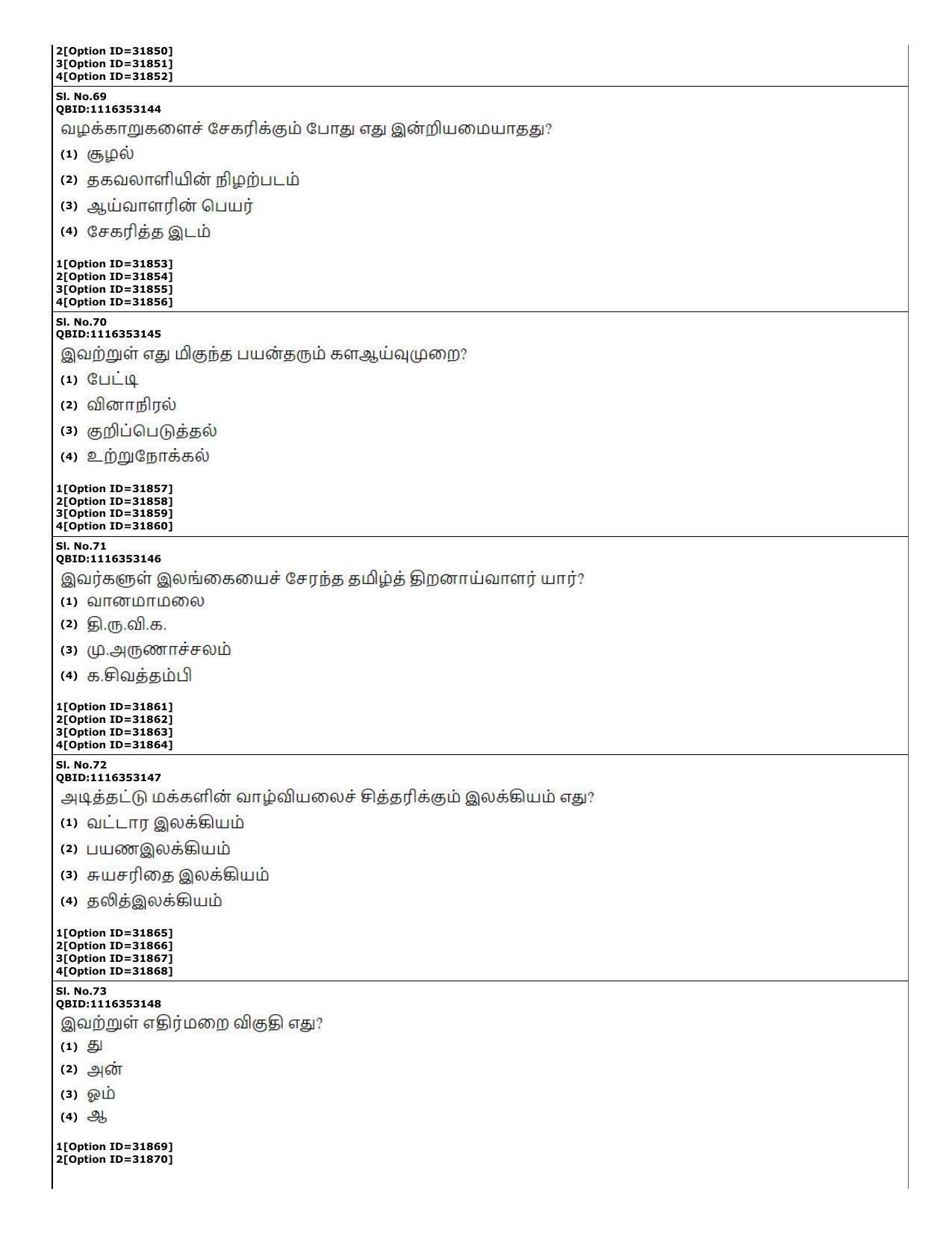 CUET (PG) 2022: PGQP-60 Tamil (10-09-2022) Question Paper - Page 19