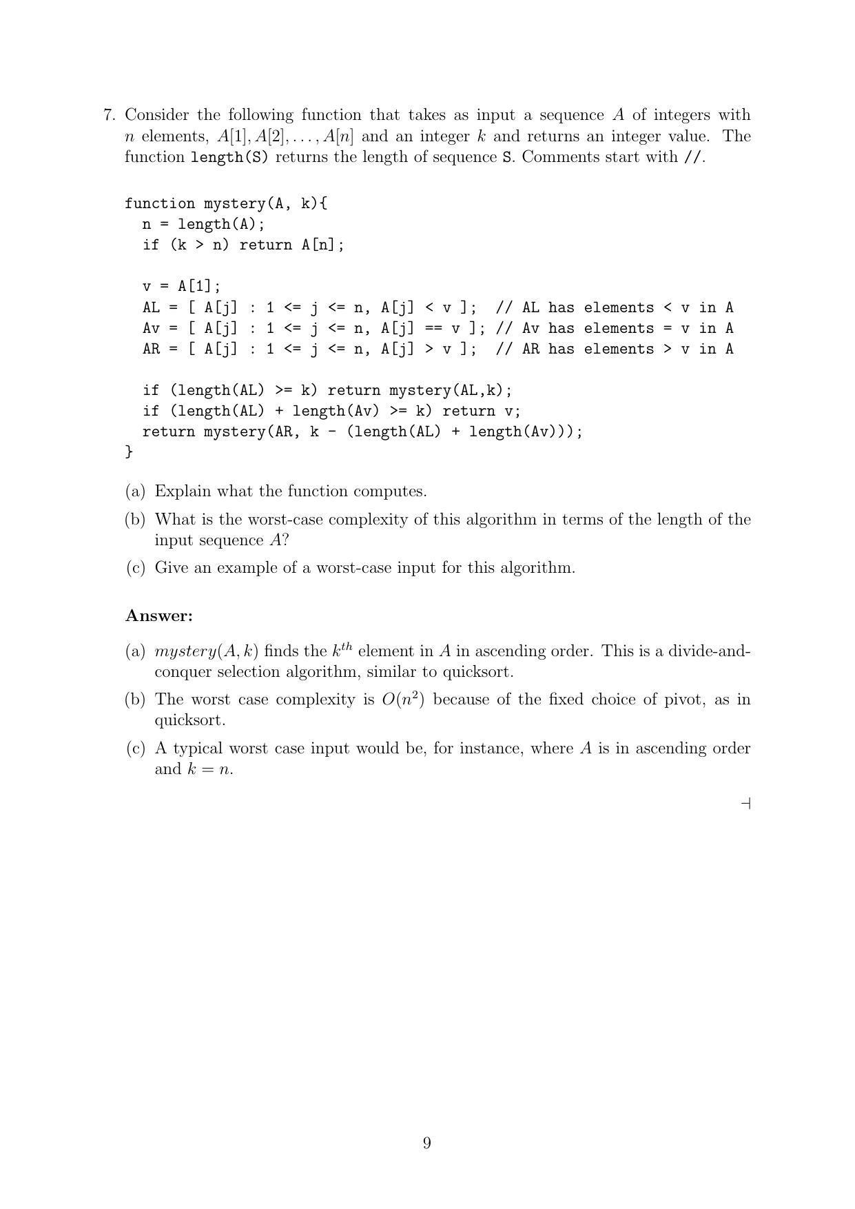 CMI Entrance Exam 2017 Solutions MSc/PhD Computer Science - Page 9