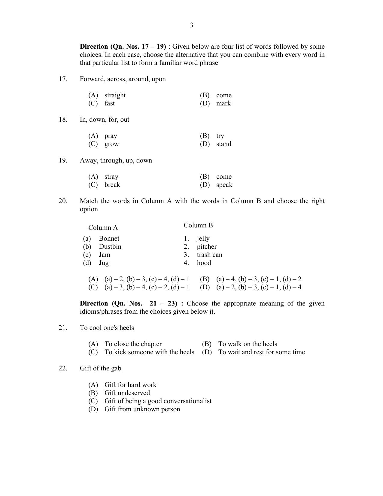 CUSAT CAT 2017 LLM Final Question Paper - Page 3