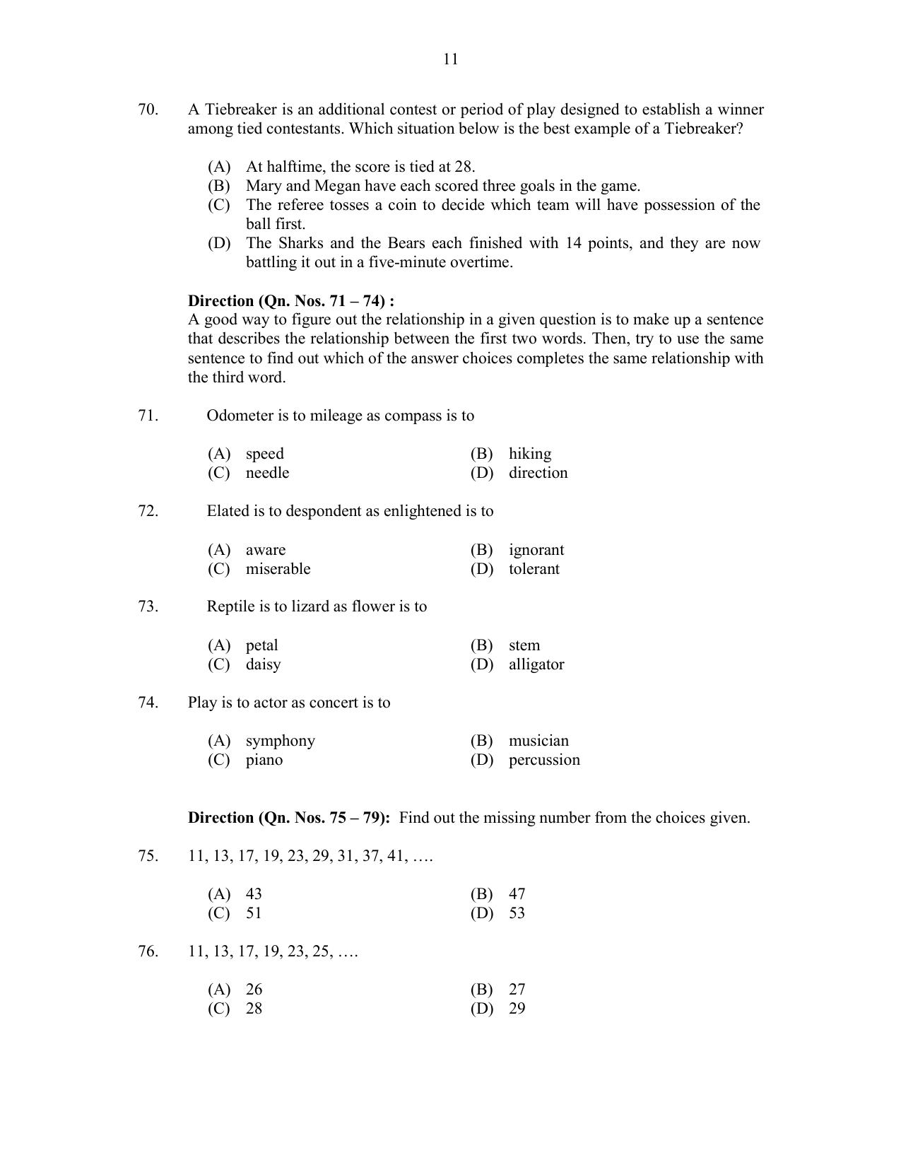 CUSAT CAT 2017 LLM Final Question Paper - Page 11