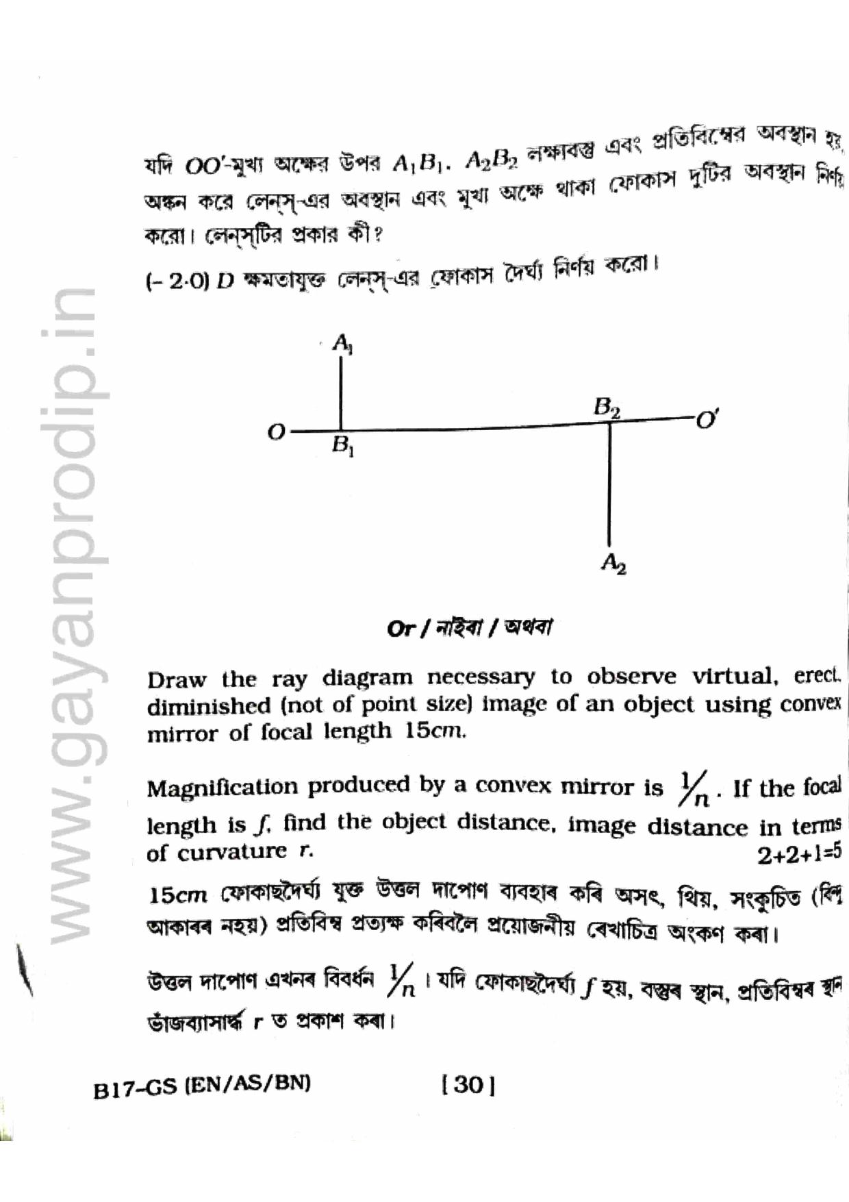 SEBA HSLC General Science Question Paper 2017 - Page 30