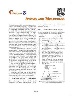 NCERT Book for Class 9 Science Chapter 3 Atoms And Molecules