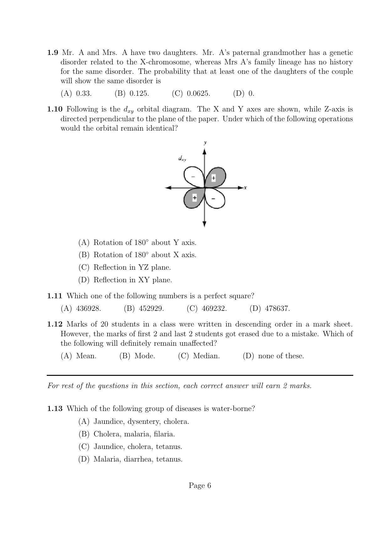 LPU NEST Question Paper 2012 SET A - Page 6