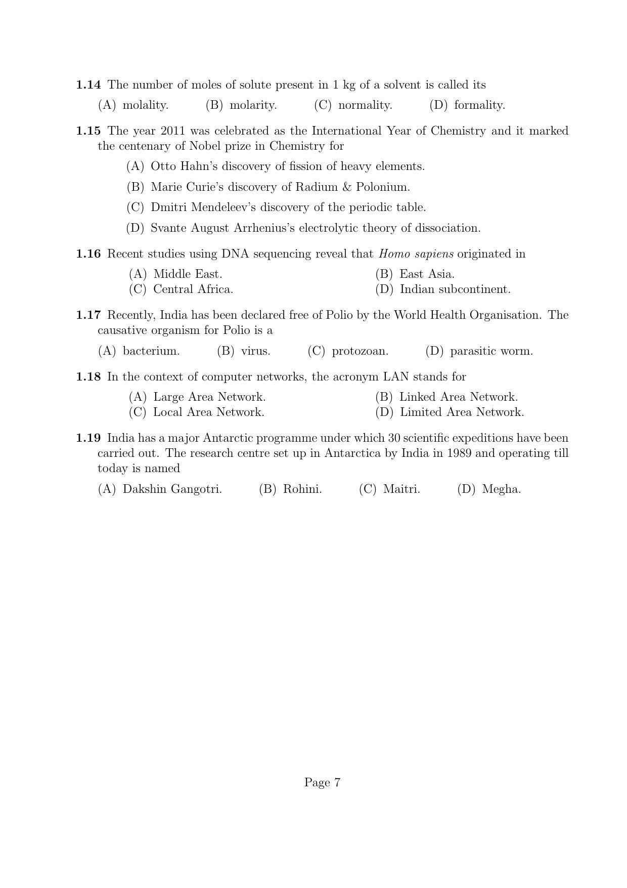 LPU NEST Question Paper 2012 SET A - Page 7