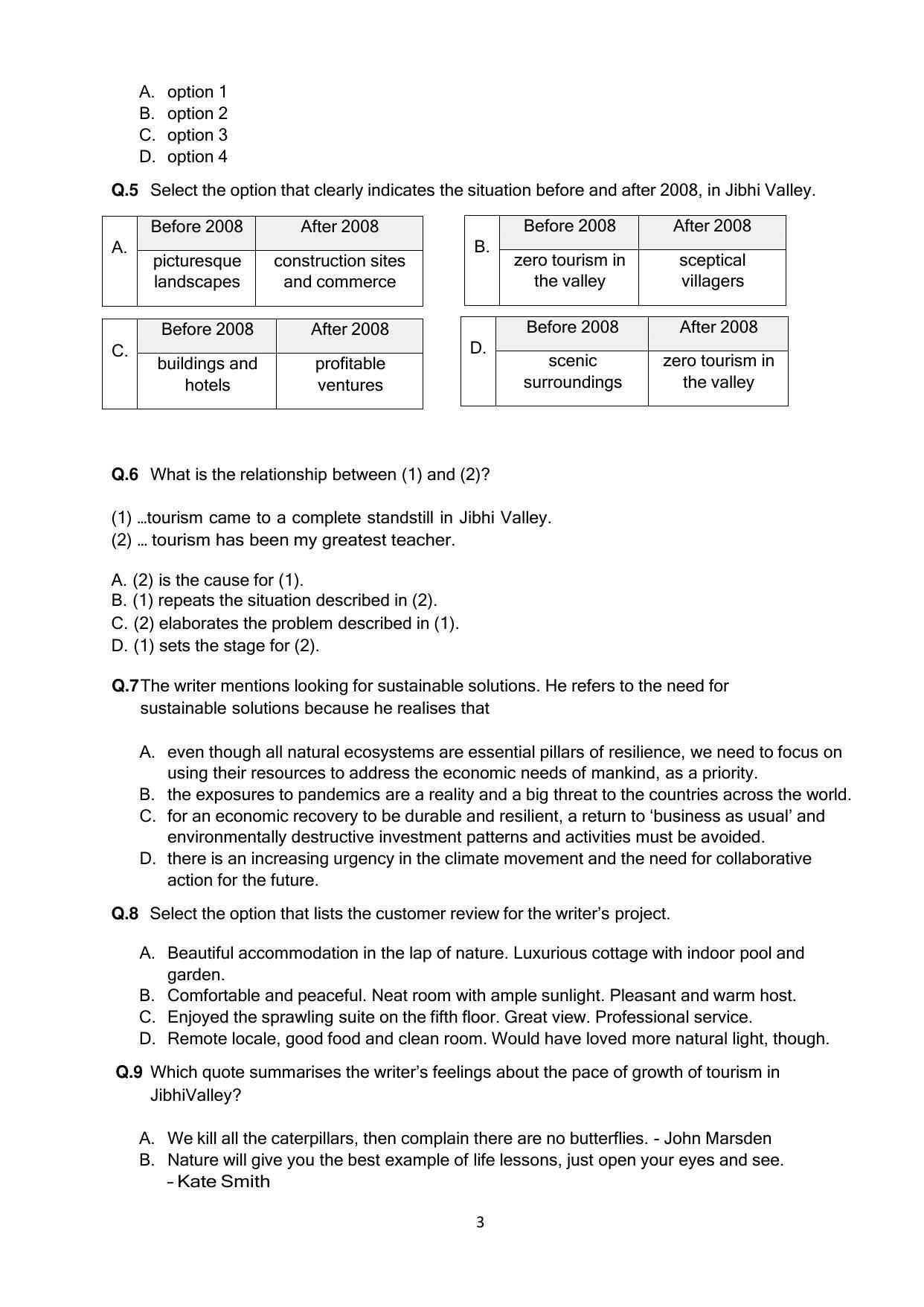 CBSE Class 12 English Core Sample Paper 2021-22 - Page 3
