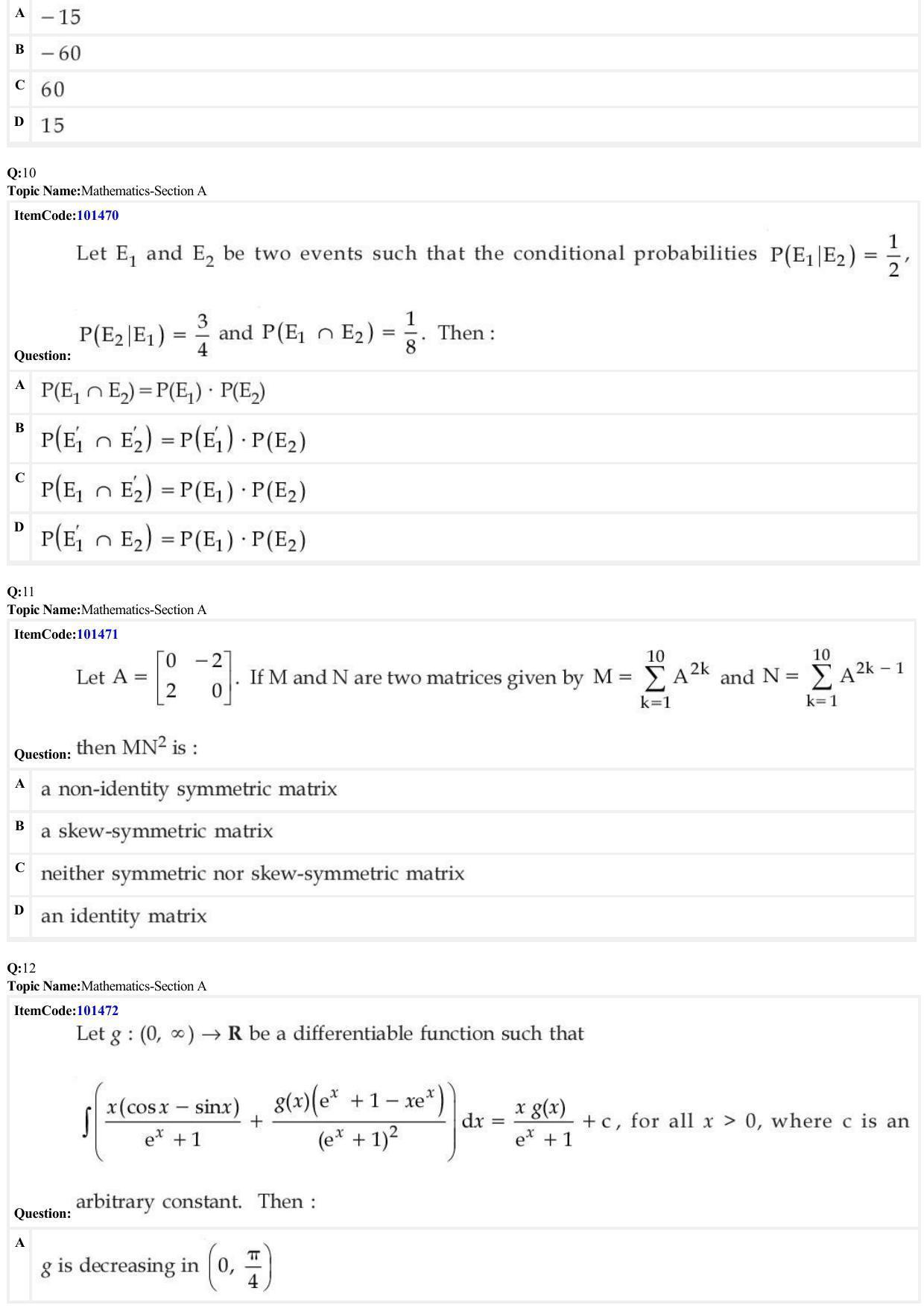 JEE Mains 2022: BTech English (Shift 1) 25-06-2022 Question Paper - Page 4