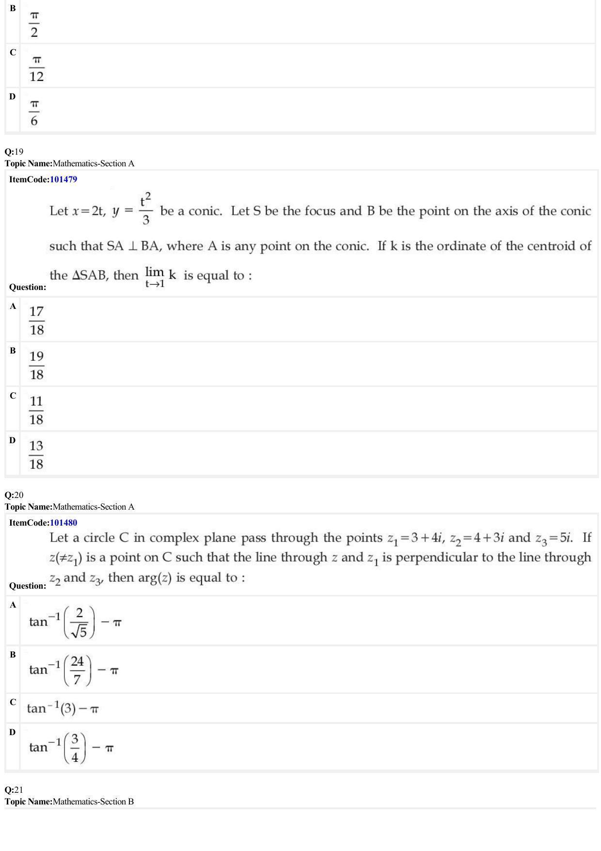JEE Mains 2022: BTech English (Shift 1) 25-06-2022 Question Paper - Page 7