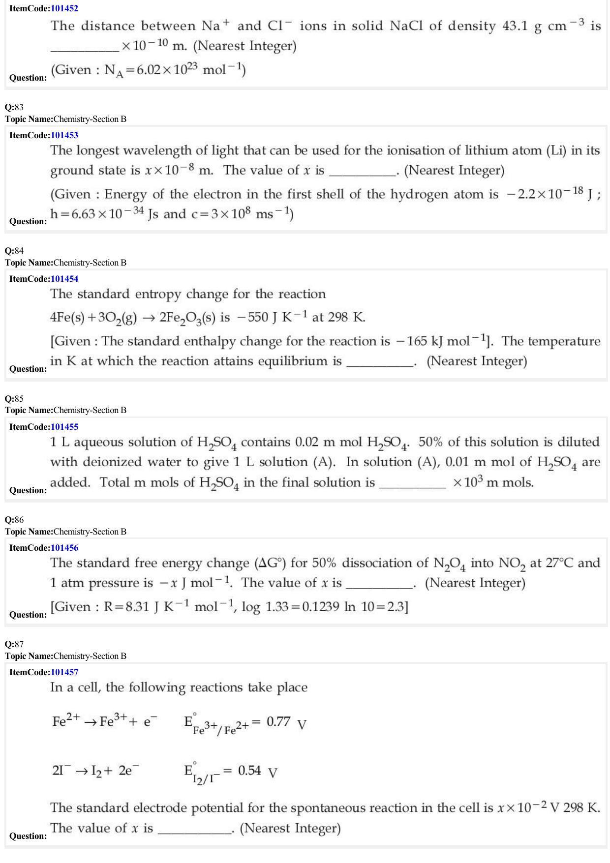 JEE Mains 2022: BTech English (Shift 1) 25-06-2022 Question Paper - Page 25