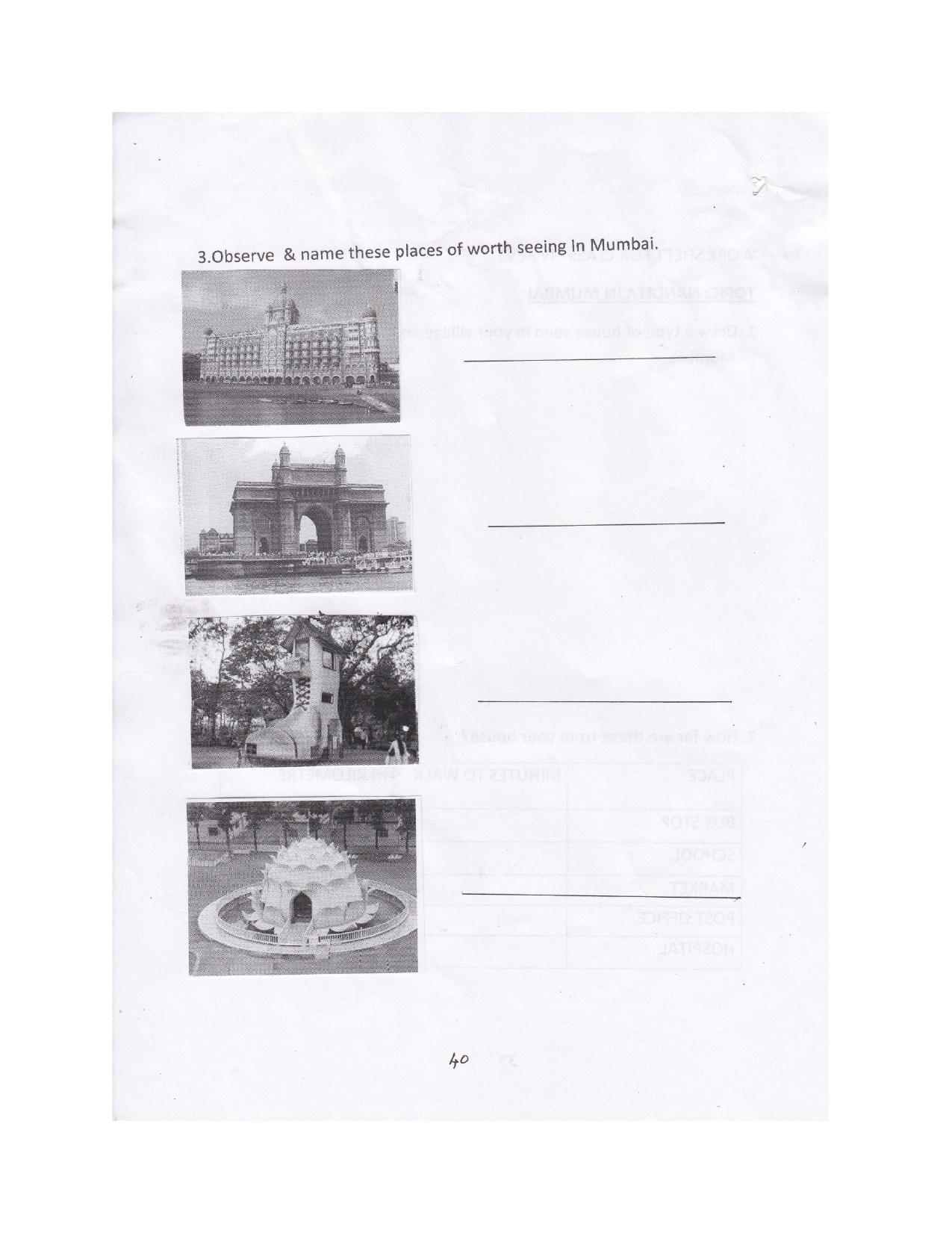 Worksheet for Class 4 Environmental Studies Nandita in Mumbai Assignment I - Page 2