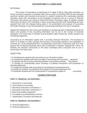 HP Board Class 11th Syllabus for Accountancy