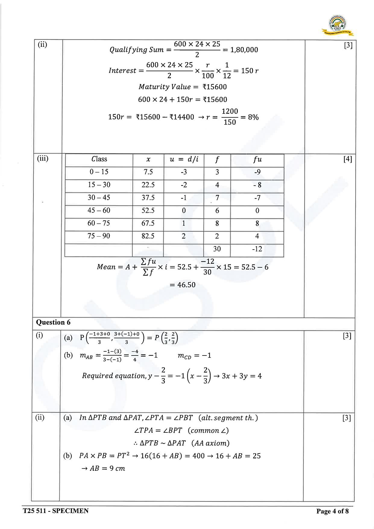 ICSE Class 10 2025 Mathematics (QP & MS) Specimen Paper - Page 16
