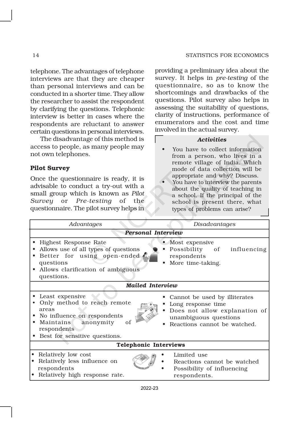 NCERT Book for Class 11 Economics (Statistic Economics) Chapter 2 Collection of Data - Page 6