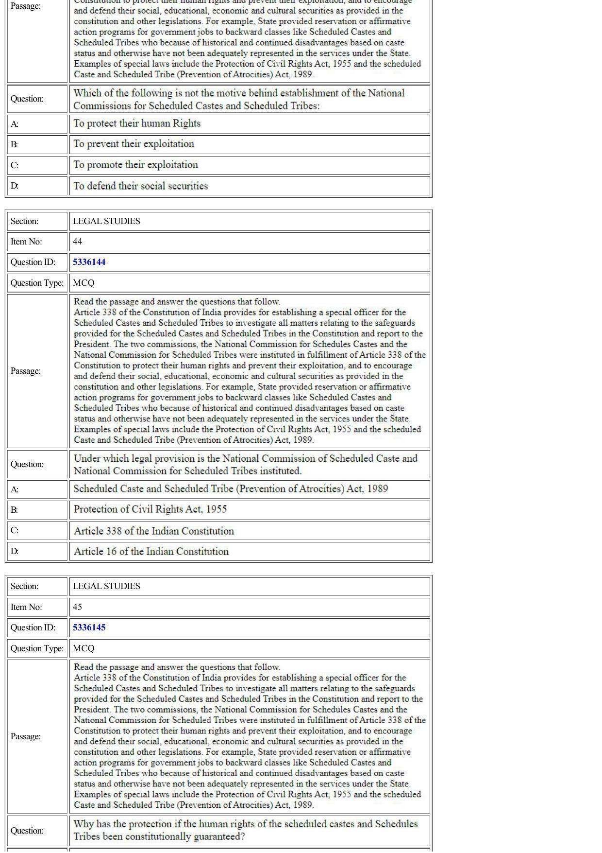 CUET 2022 Question Paper of Legal Studies - Page 14