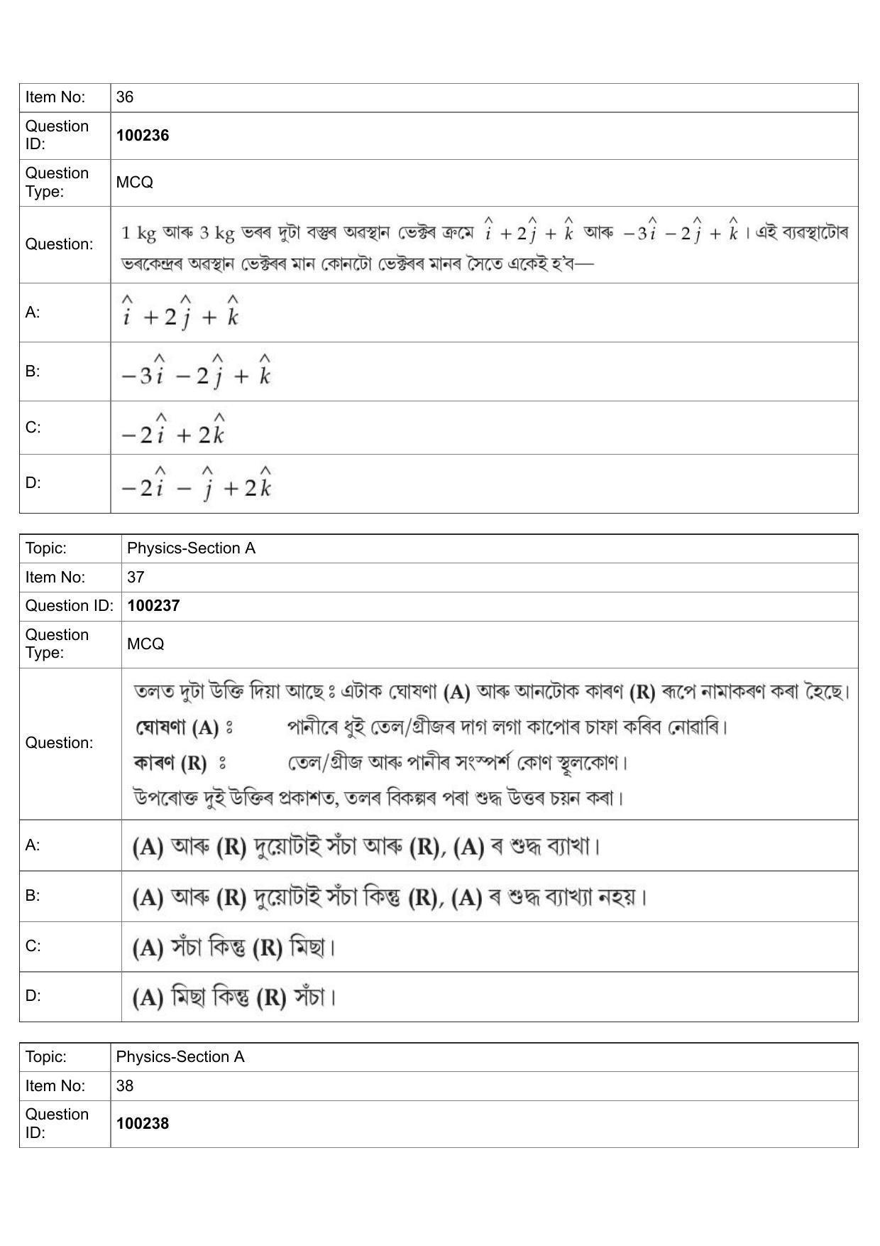 JEE Mains 2022: BTech Assamese (Shift 1) 29-07-2022 Question Paper - Page 16