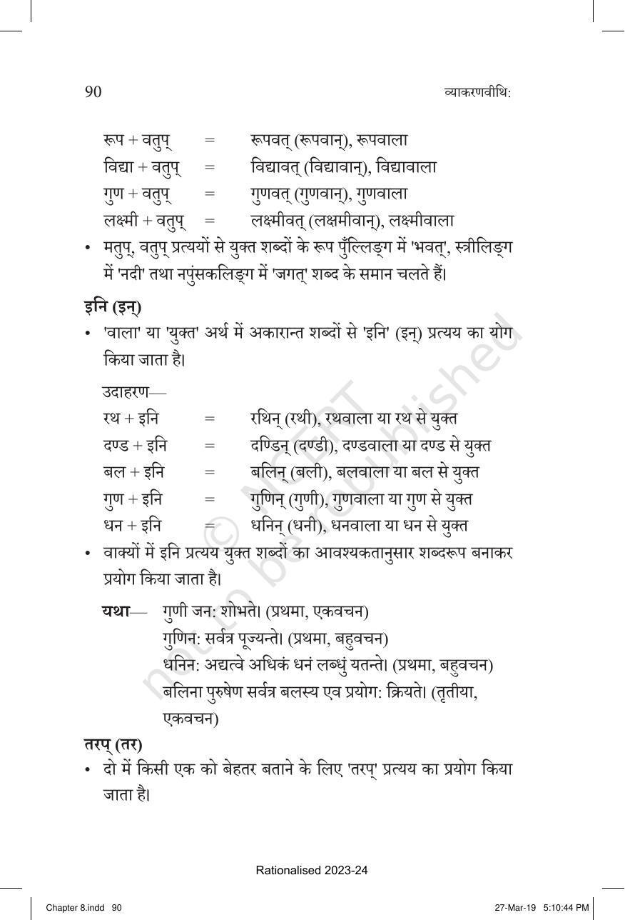NCERT Book for Class 10 Sanskrit Chapter 8 प्रत्यय - Page 30
