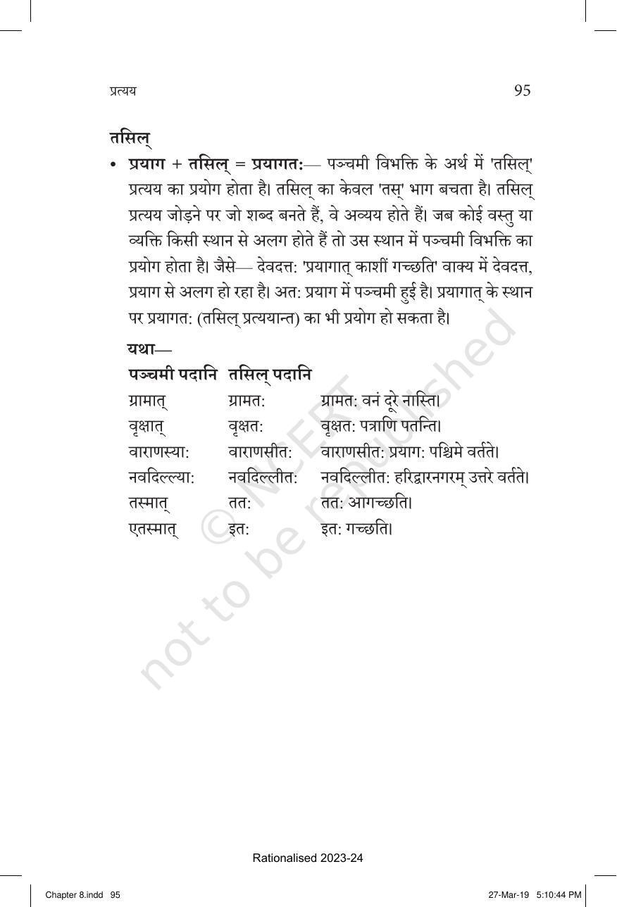 NCERT Book for Class 10 Sanskrit Chapter 8 प्रत्यय - Page 35