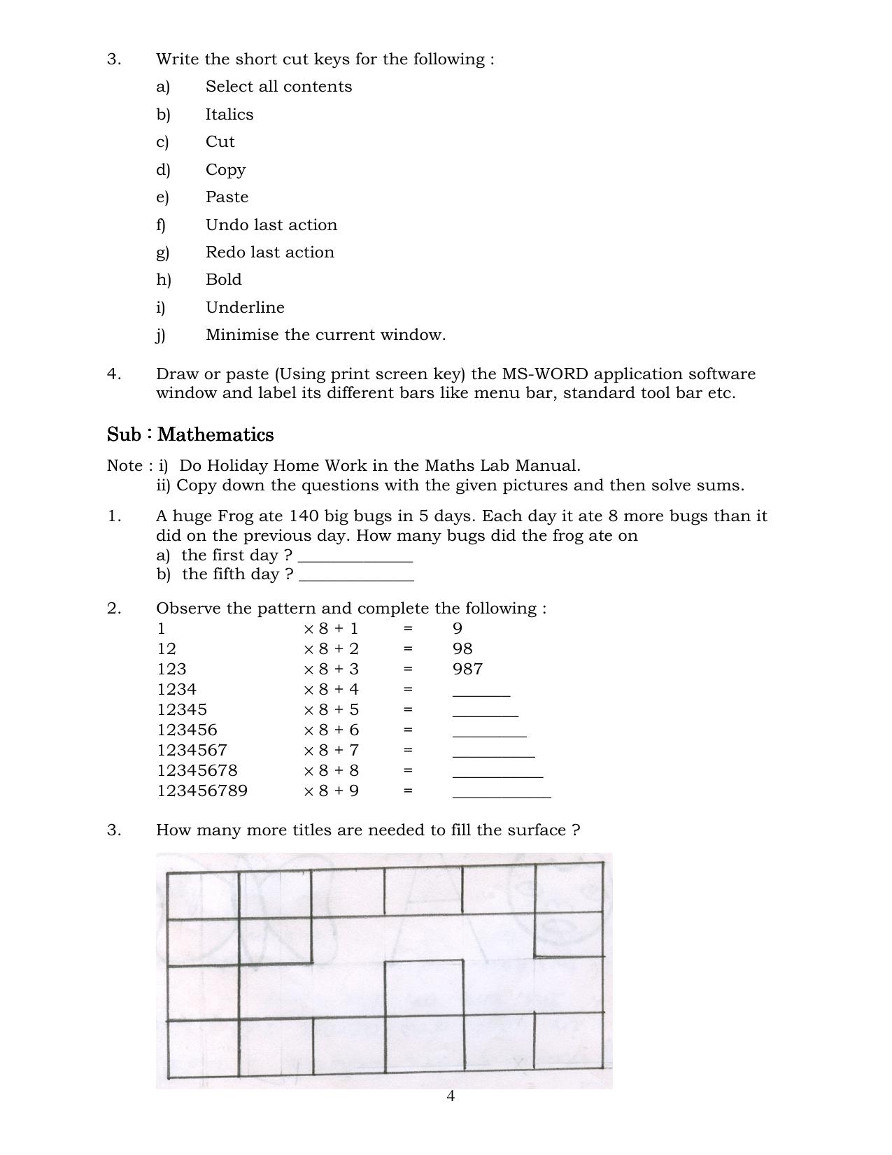 Worksheet for Class 4 English Assignment 152 - Page 4