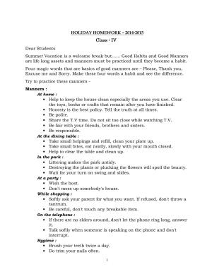Worksheet for Class 4 English Assignment 152