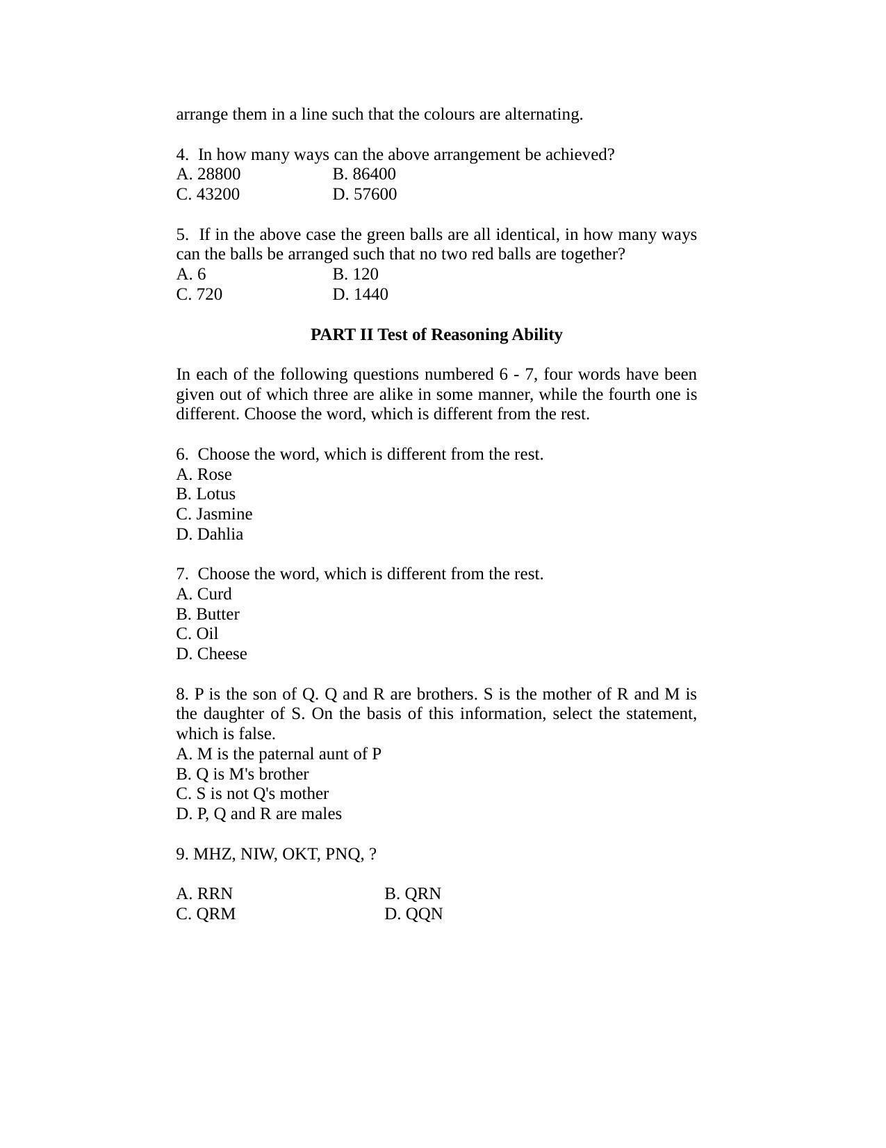 ISI Admission Test M.S (LIS) PLA 2016 Sample Paper - Page 2