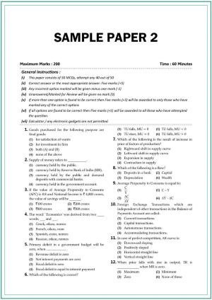 CUET UG Economics Sample Paper 2