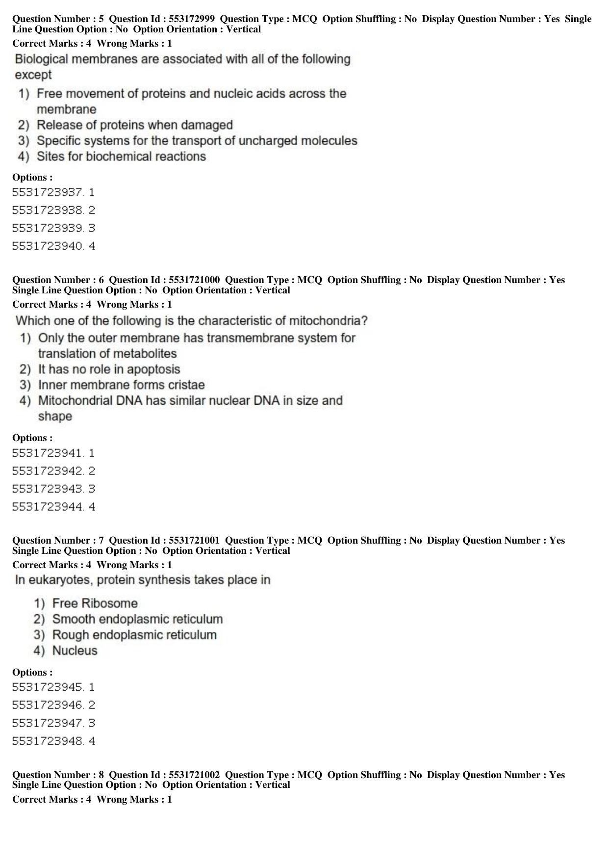 ICAR AIEEA PG 2019 ANIMAL BIOTECHNOLOGY Question Paper - Page 3
