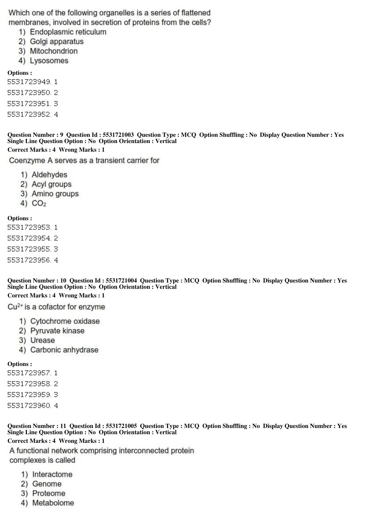 ICAR AIEEA PG 2019 ANIMAL BIOTECHNOLOGY Question Paper - Page 4