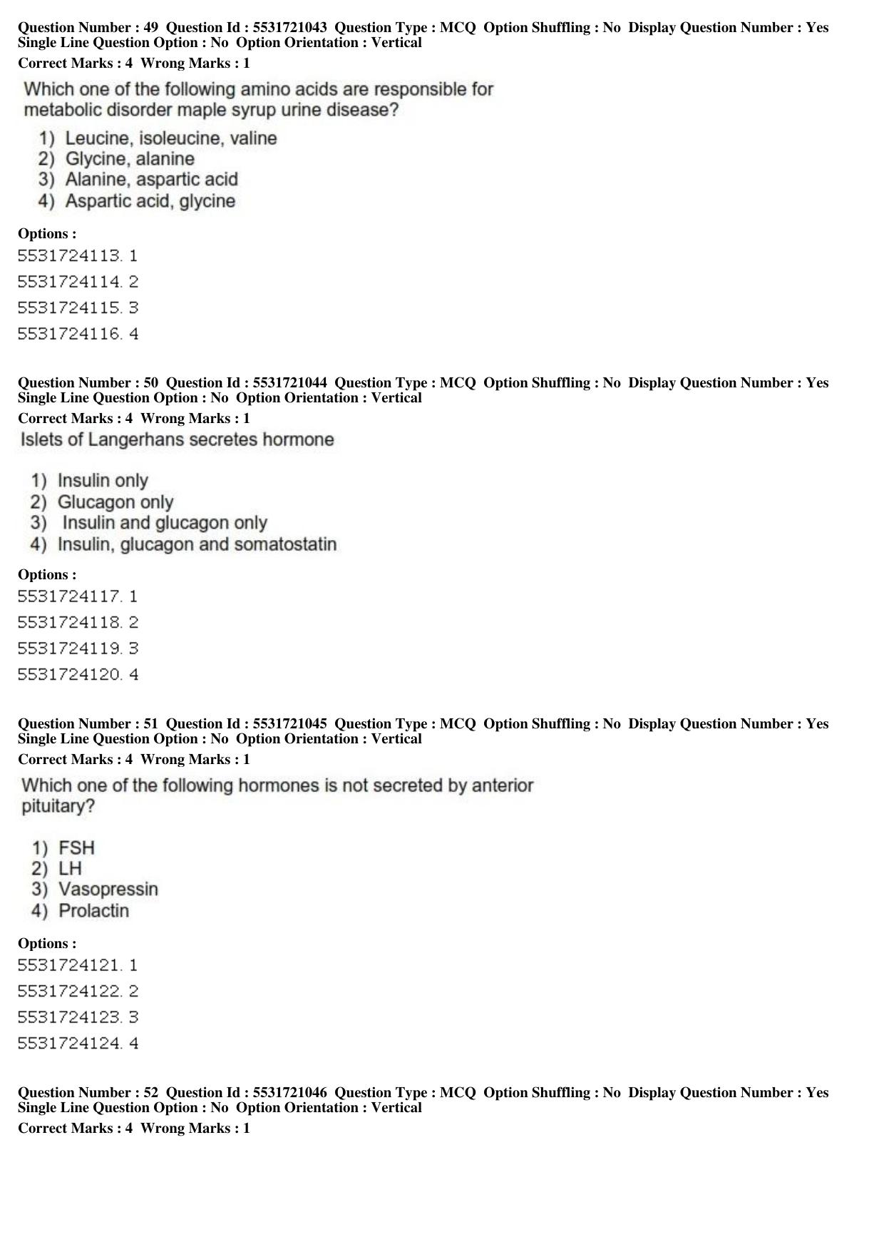 ICAR AIEEA PG 2019 ANIMAL BIOTECHNOLOGY Question Paper - Page 16