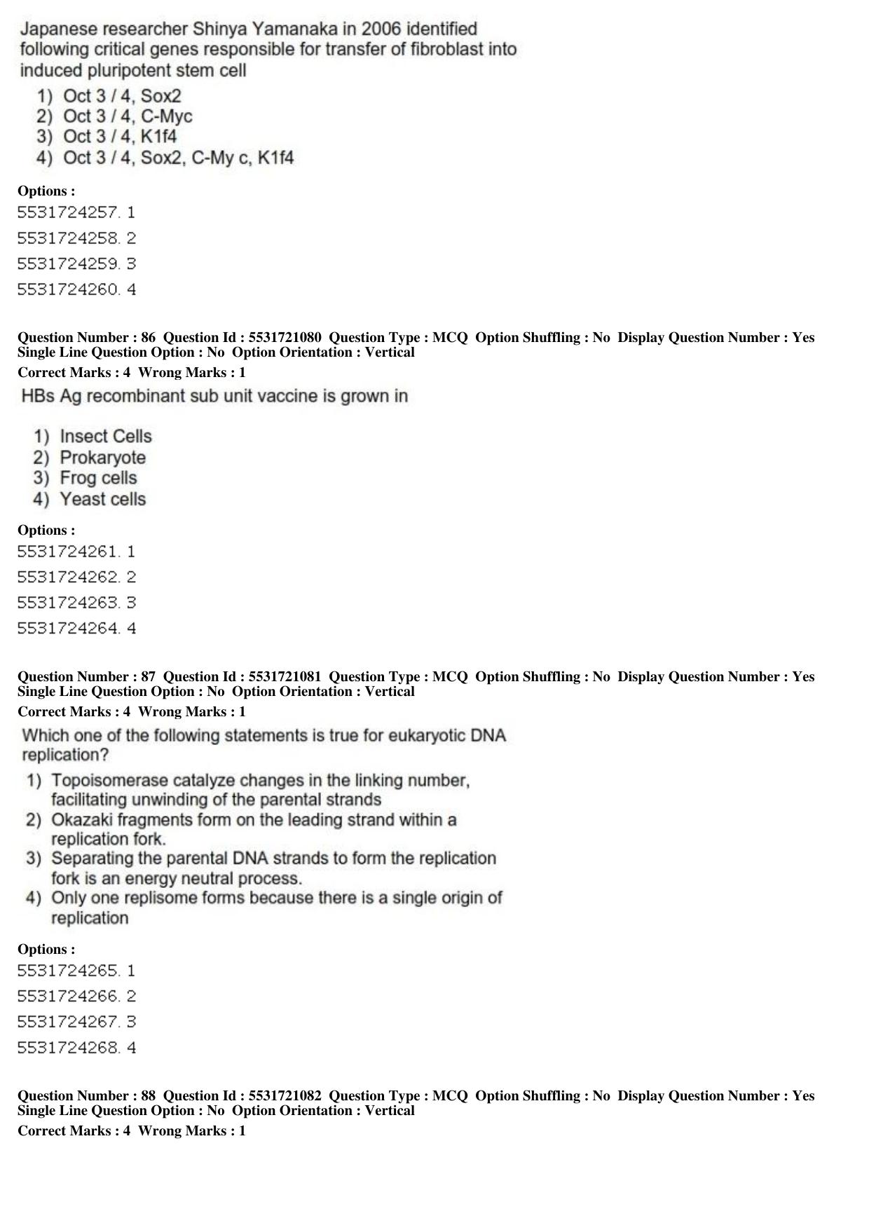 ICAR AIEEA PG 2019 ANIMAL BIOTECHNOLOGY Question Paper - Page 27