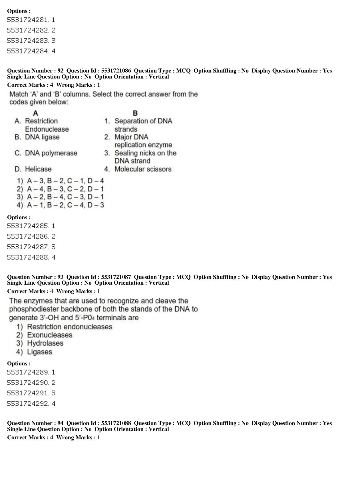 ICAR AIEEA PG 2019 ANIMAL BIOTECHNOLOGY Question Paper - Page 29