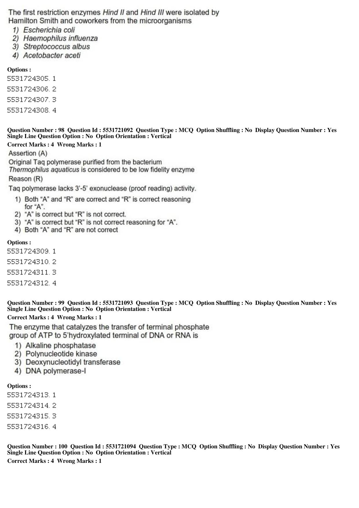 ICAR AIEEA PG 2019 ANIMAL BIOTECHNOLOGY Question Paper - Page 31