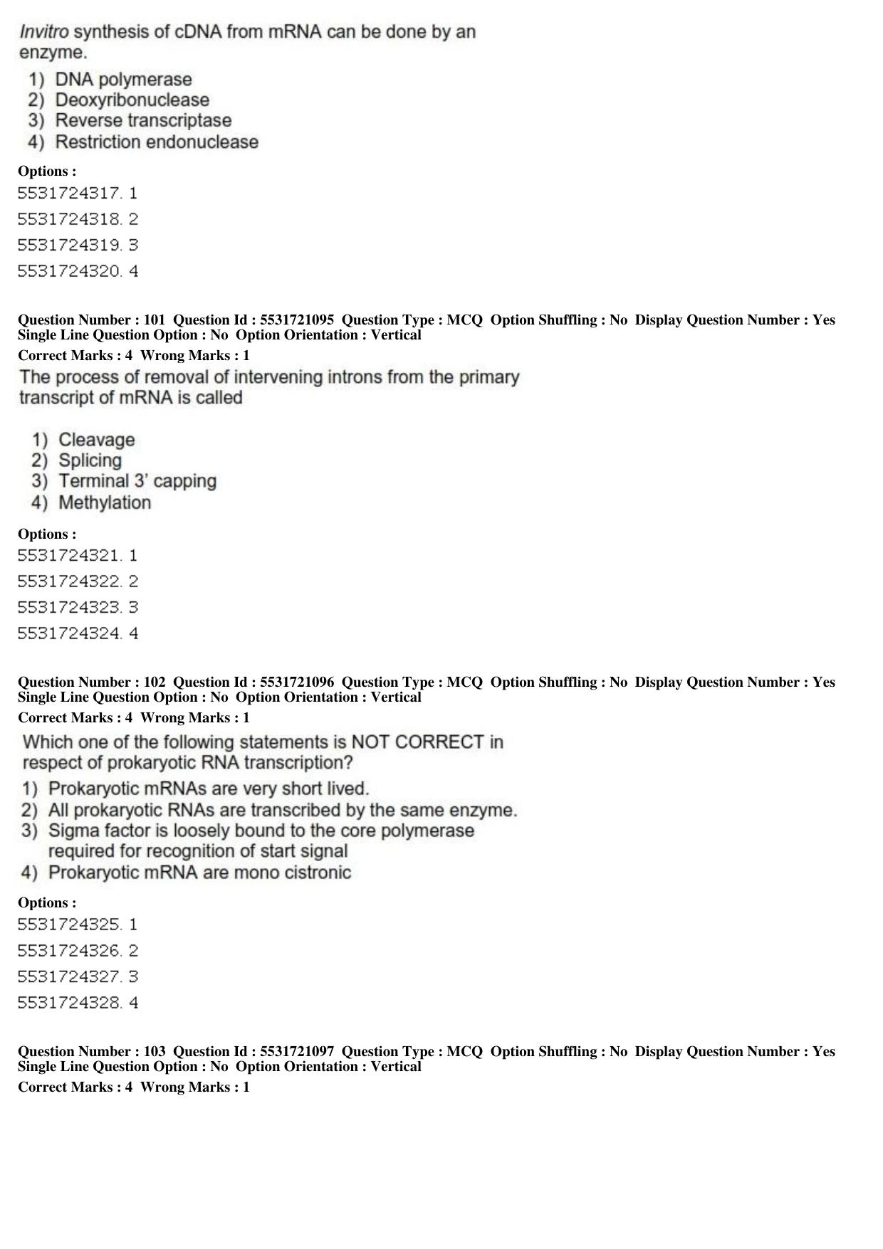 ICAR AIEEA PG 2019 ANIMAL BIOTECHNOLOGY Question Paper - Page 32