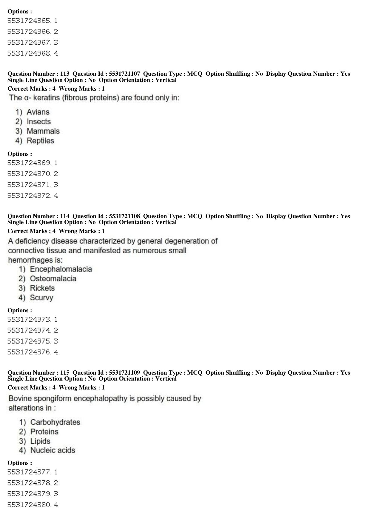 ICAR AIEEA PG 2019 ANIMAL BIOTECHNOLOGY Question Paper - Page 36
