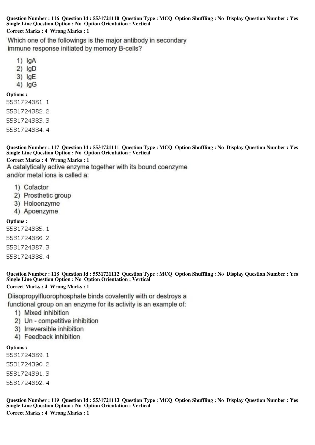 ICAR AIEEA PG 2019 ANIMAL BIOTECHNOLOGY Question Paper - Page 37