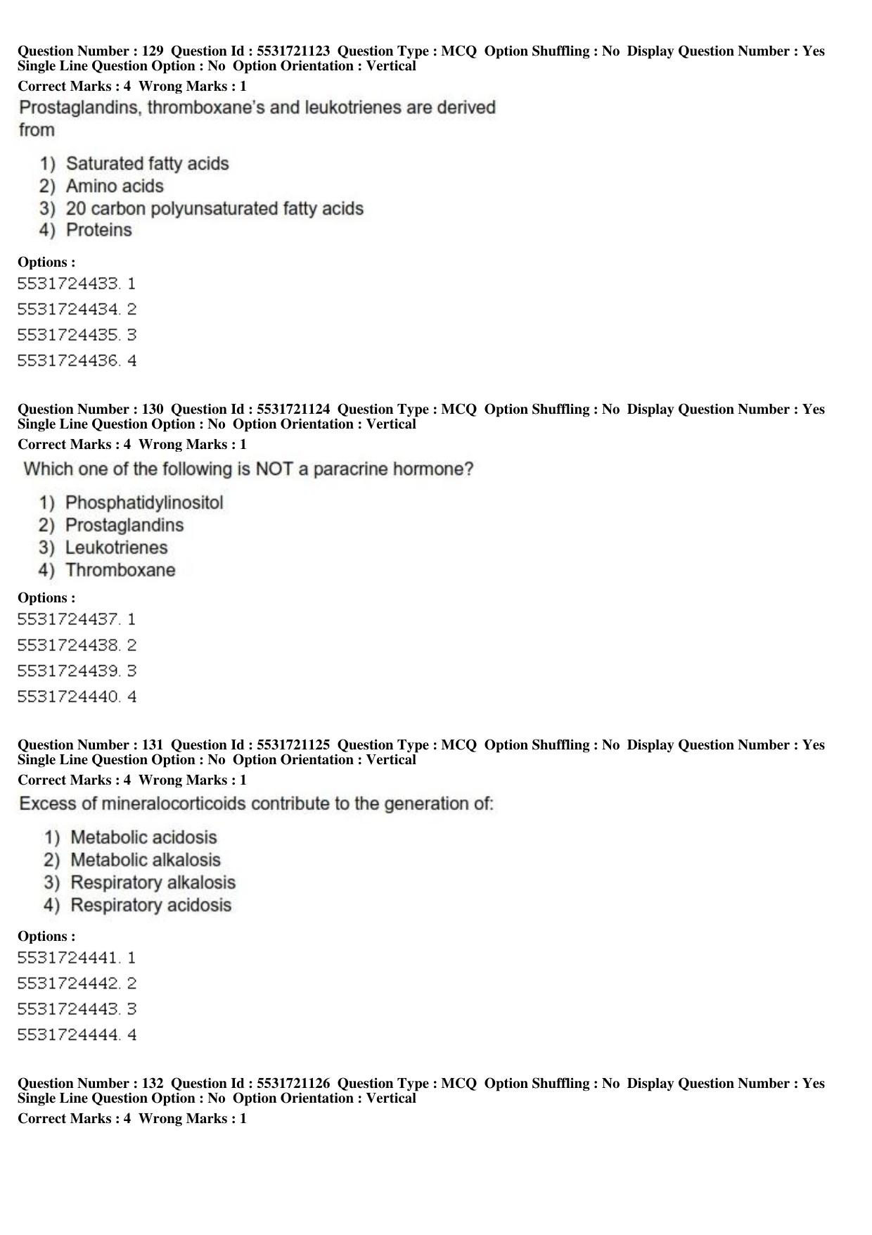 ICAR AIEEA PG 2019 ANIMAL BIOTECHNOLOGY Question Paper - Page 41