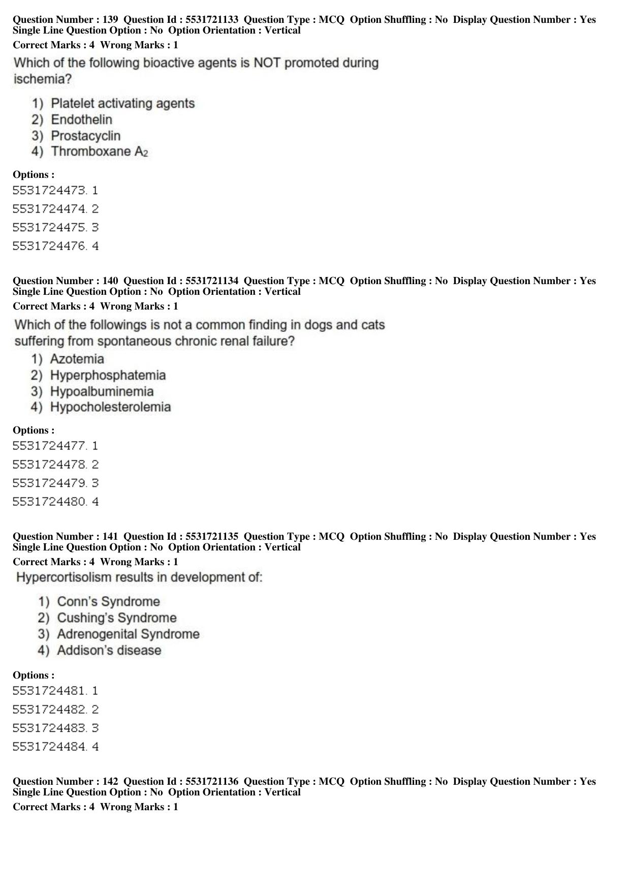 ICAR AIEEA PG 2019 ANIMAL BIOTECHNOLOGY Question Paper - Page 44