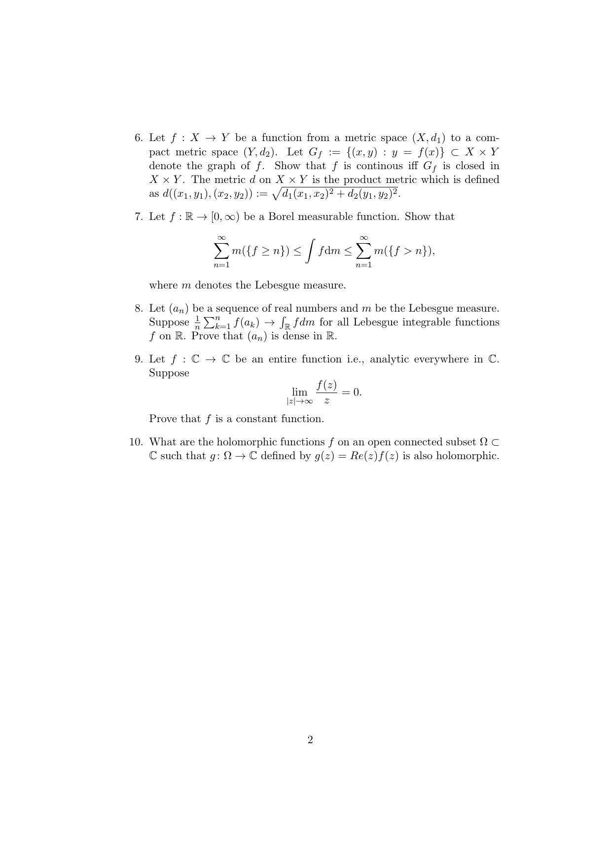 ISI Admission Test JRF in Mathematics MTA 2020 Sample Paper - Page 2