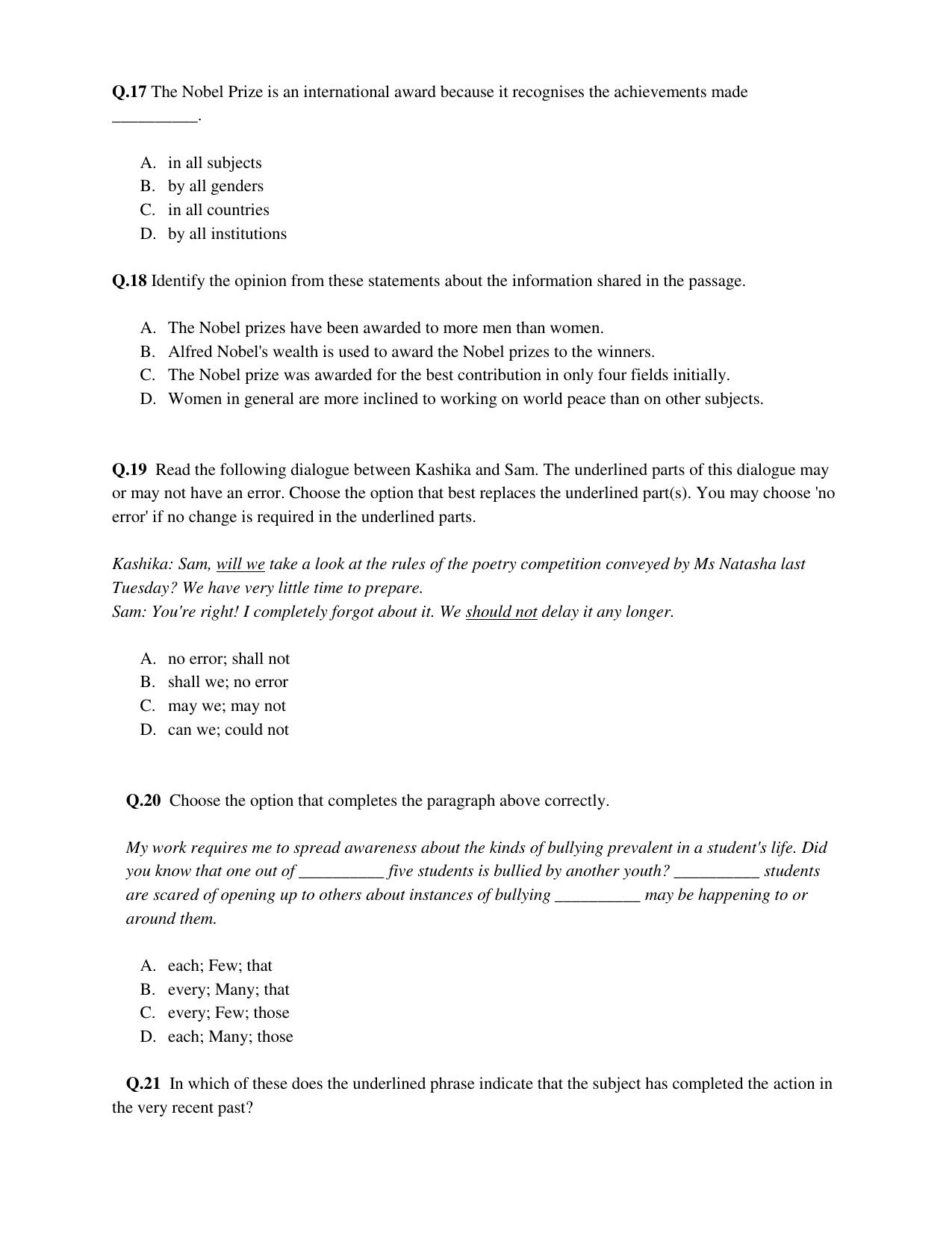CBSE Class 10 English (Language & Literature) Practice Questions 2021-22 - Page 8