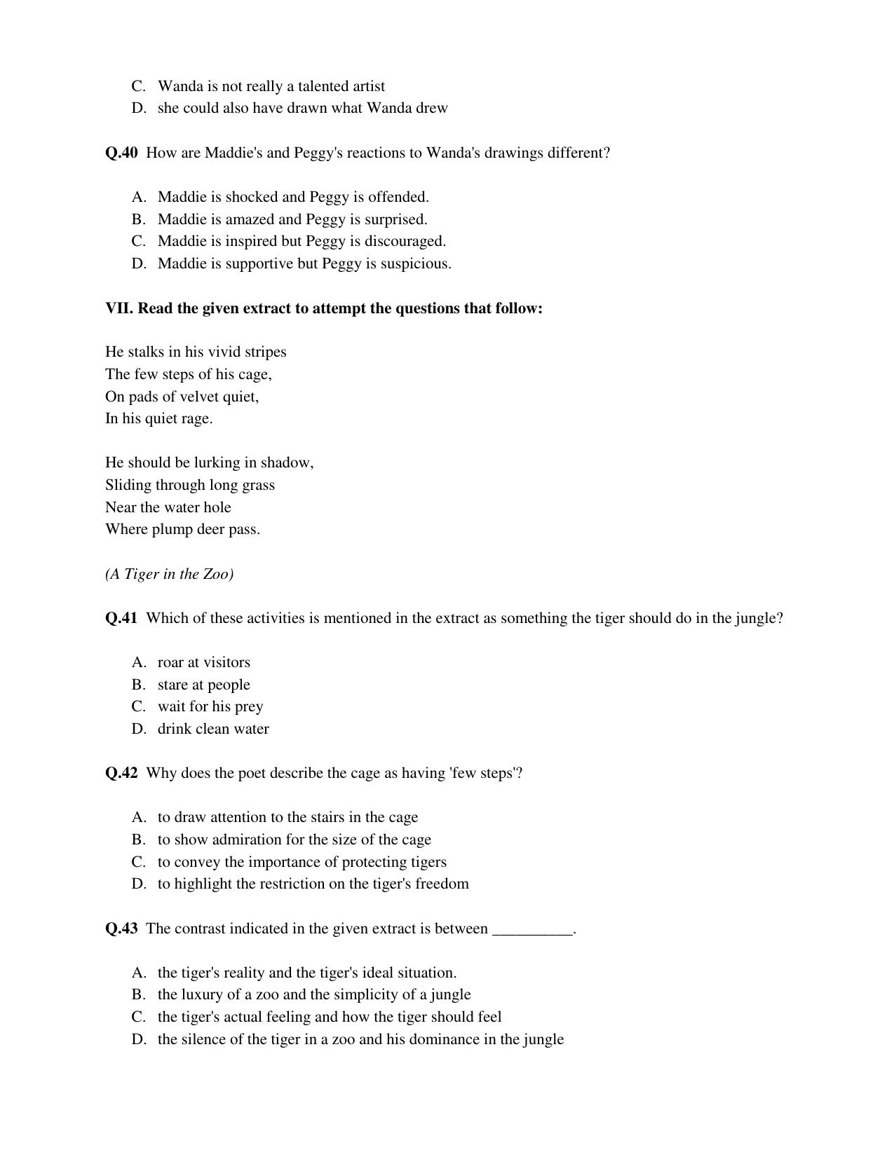 CBSE Class 10 English (Language & Literature) Practice Questions 2021-22 - Page 14