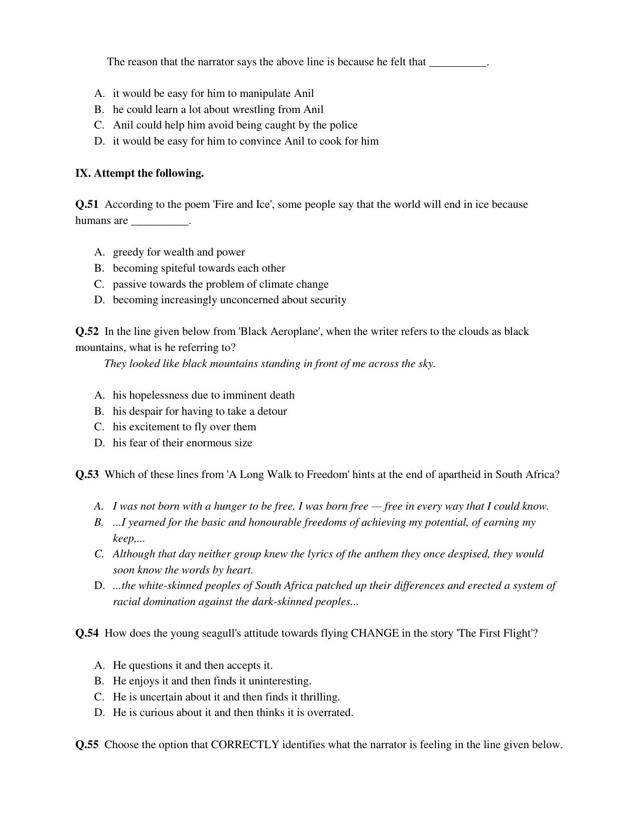 CBSE Class 10 English (Language & Literature) Practice Questions 2021-22 - Page 17