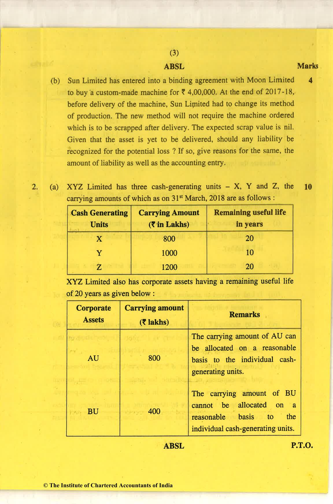 CA Final Nov 2018 Question Paper - Paper 1 – Financial Reporting - Page 3