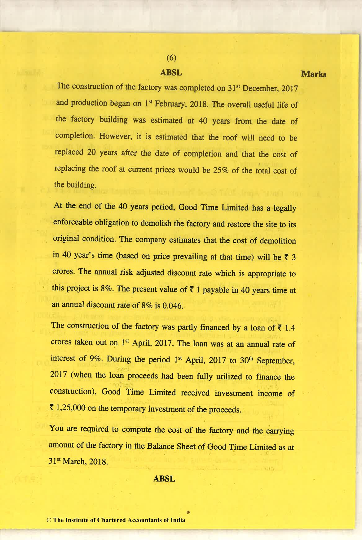 CA Final Nov 2018 Question Paper - Paper 1 – Financial Reporting - Page 6
