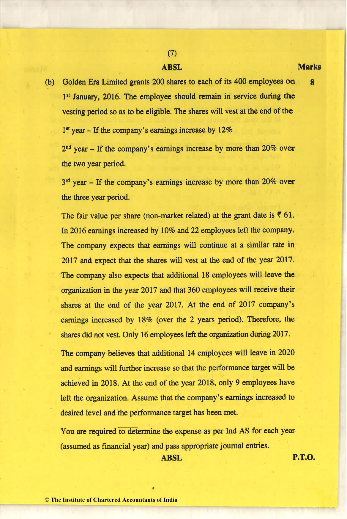 CA Final Nov 2018 Question Paper - Paper 1 – Financial Reporting - Page 7