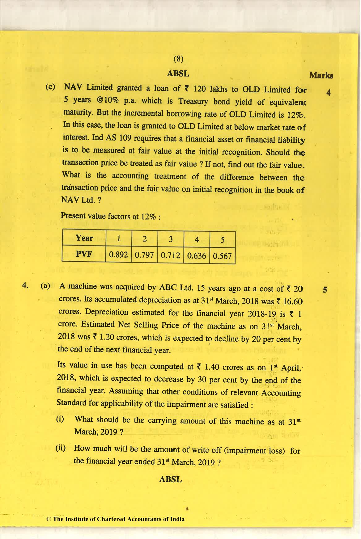 CA Final Nov 2018 Question Paper - Paper 1 – Financial Reporting - Page 8